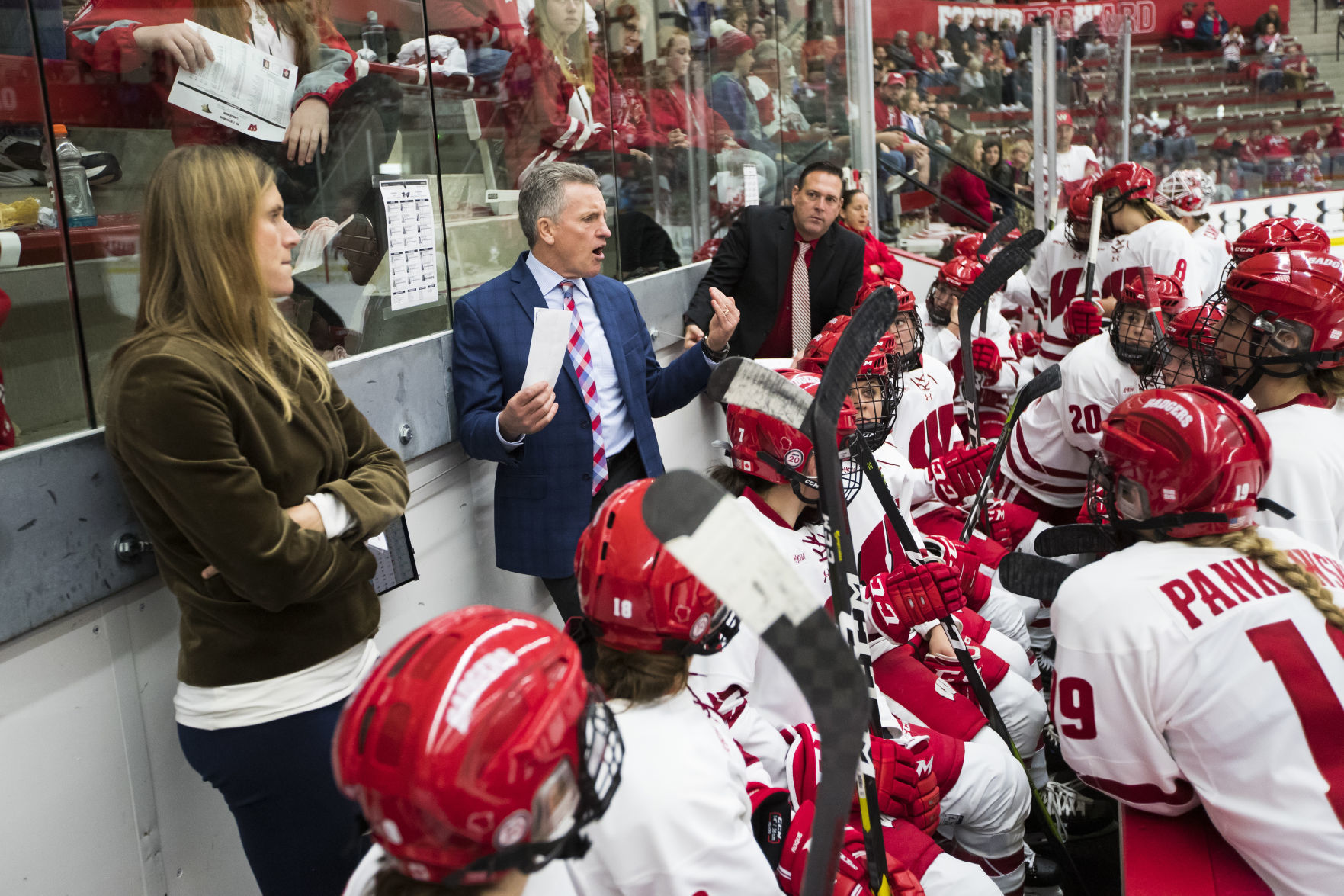 Mark Johnson behind the bench